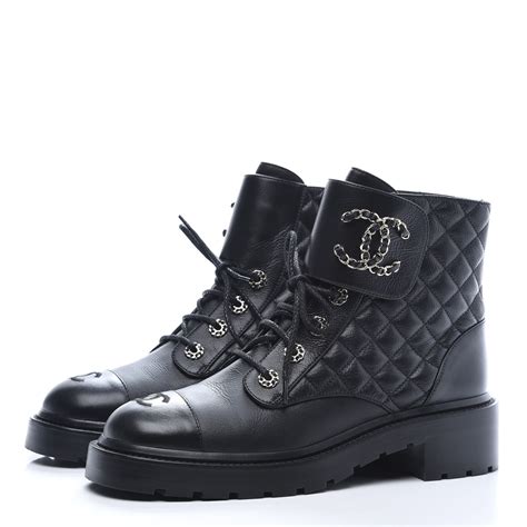 chanel boots lace up